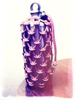 Titanium Water Bottle Paracord Carrier
